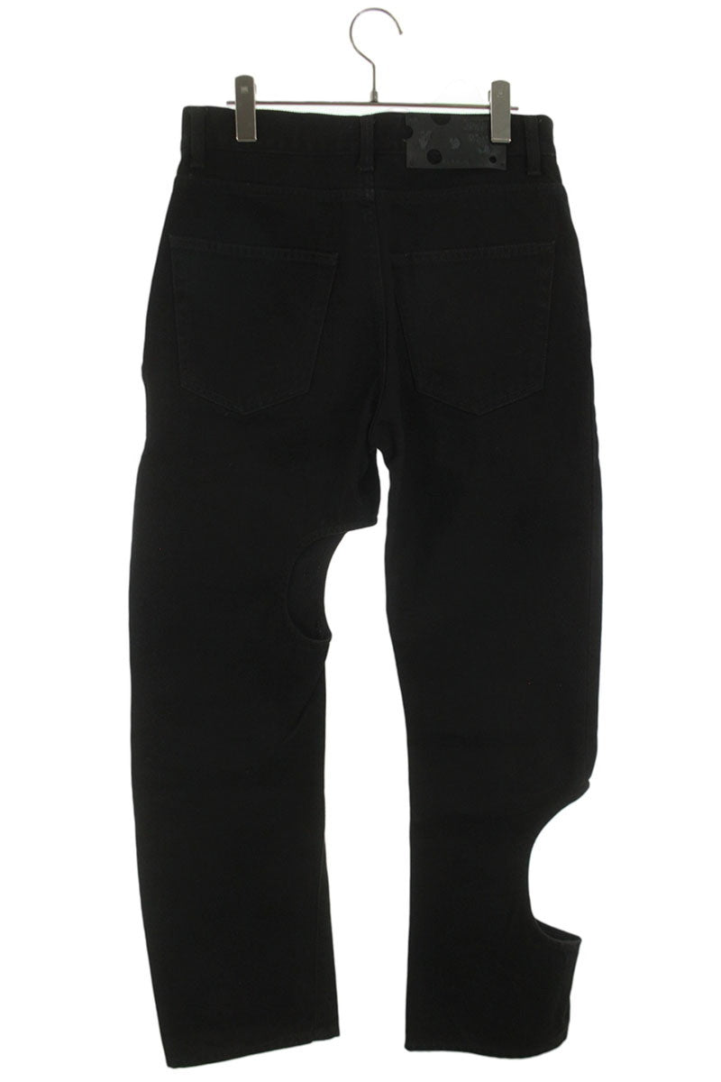Off-White Cutout Straight Black Jeans Size 26