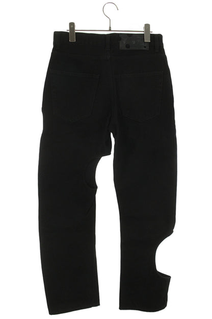 Off-White Cutout Straight Black Jeans Size 26