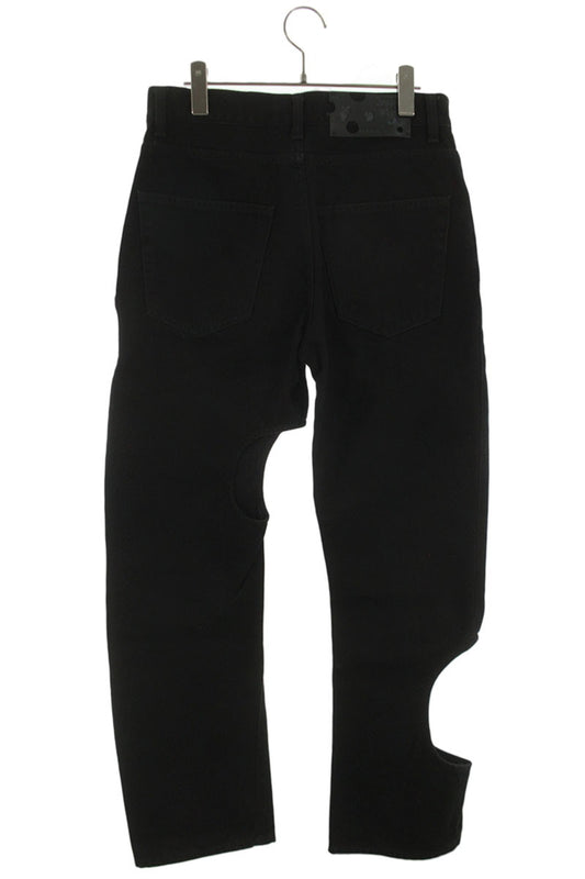 Off-White Cutout Straight Black Jeans Size 26