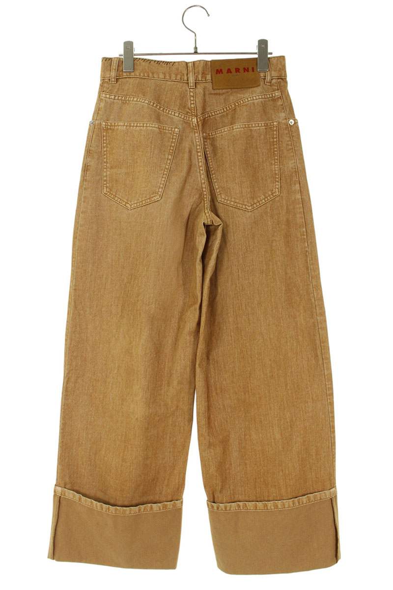 Marni 24SS Flocked Brown Denim Jeans Size 36