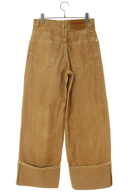 Marni 24SS Flocked Brown Denim Jeans Size 36