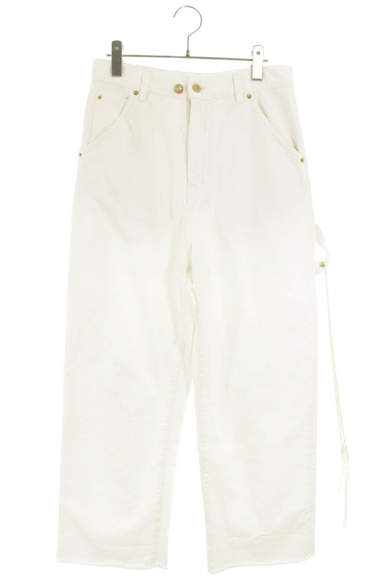 Vintage DARKPARK LISA Pearl Chain Loose White Jeans Size 24