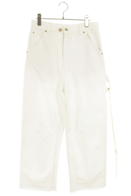 Vintage DARKPARK LISA Pearl Chain Loose White Jeans Size 24