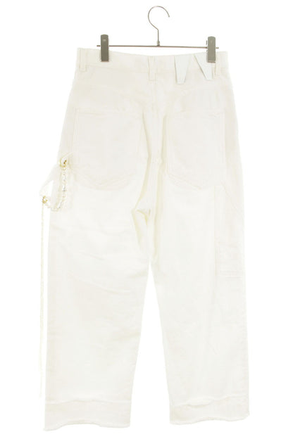 Vintage DARKPARK LISA Pearl Chain Loose White Jeans Size 24