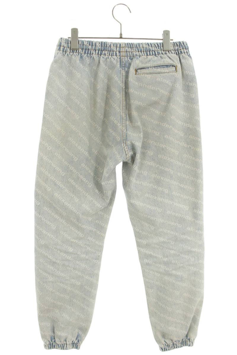 Alexander Wang Light Blue Cotton Logo Denim Joggers Size XS