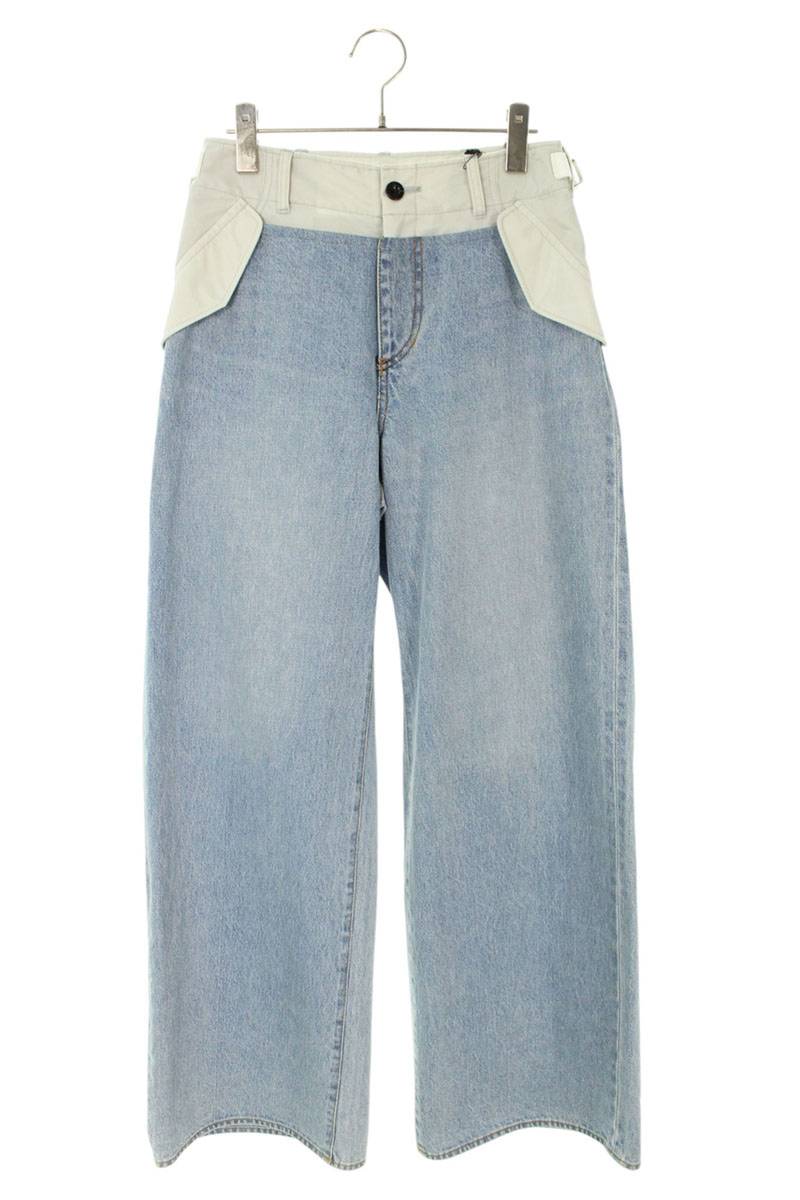 Sacai 25AW Indigo Fabric Combo Denim Jeans Size 1