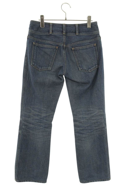 Celine Jane Triomphe Logo Chain Flare Denim Jeans Size 26