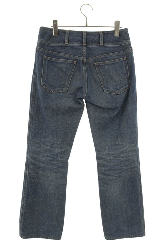 Celine Jane Triomphe Logo Chain Flare Denim Jeans Size 26