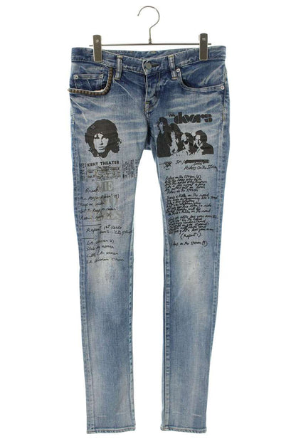 Hysteric Glamour THE DOORS Print Studded Denim Jeans Size XS