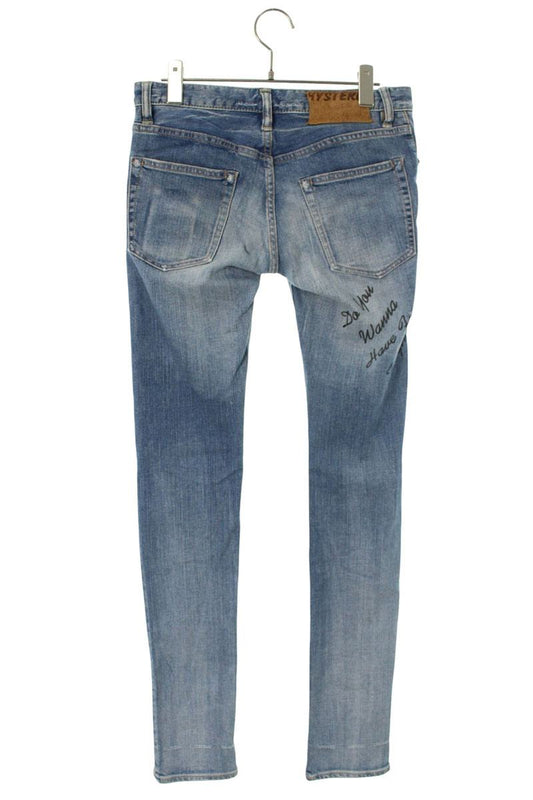 Hysteric Glamour THE DOORS Print Studded Denim Jeans Size XS