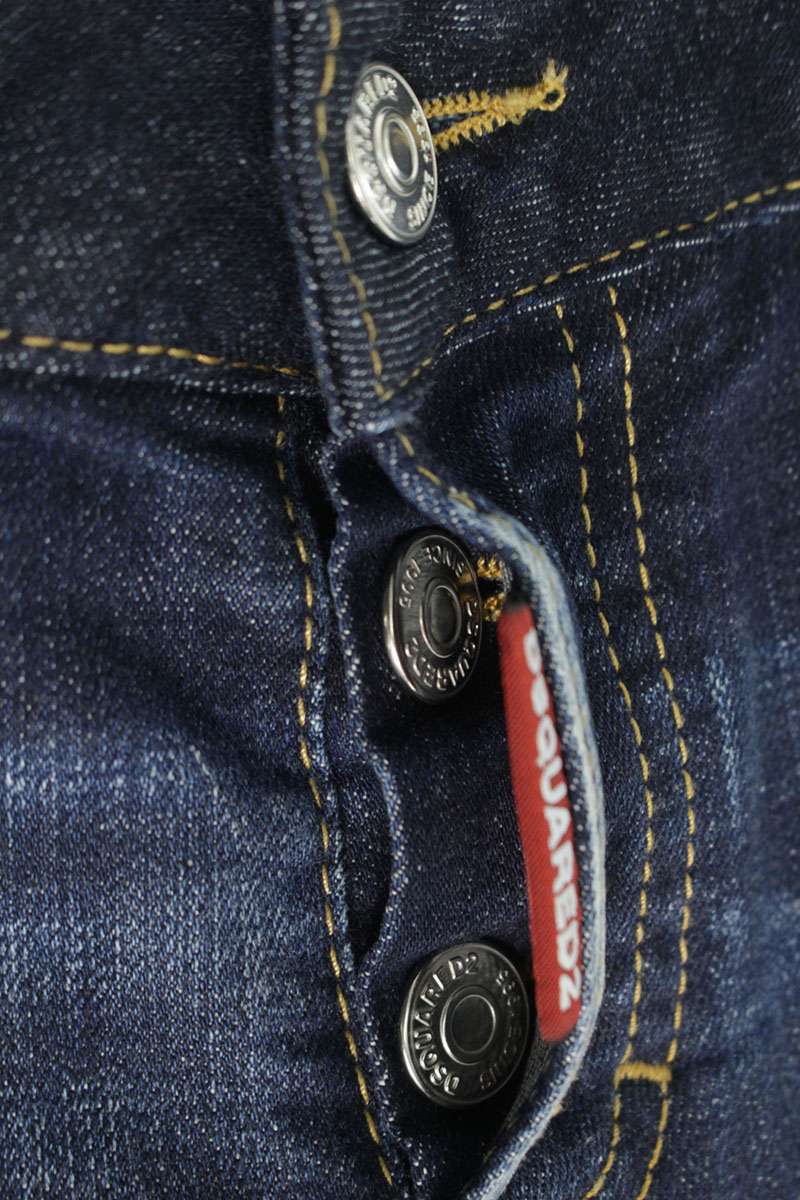 Dsquared2 Paint Splatter Blue Button Fly Jeans Size 40