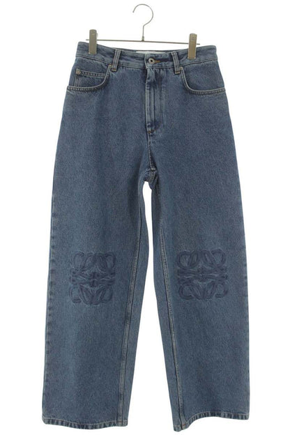 Loewe Anagram Embroidered Baggy Indigo Jeans Size 36