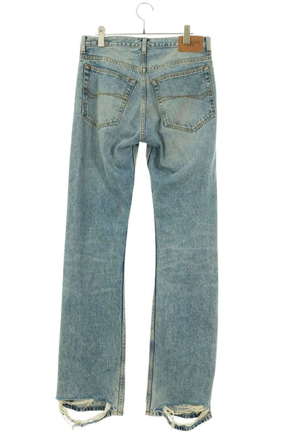 Balenciaga Low Waist Straight Denim Jeans Light Blue Size 25