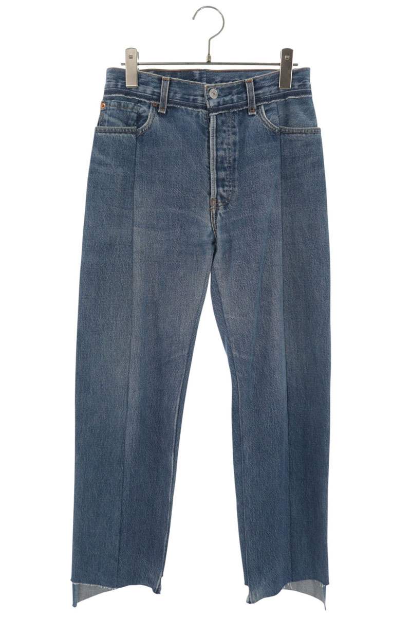 Vetements Reconstructed Denim Indigo Button-Fly Jeans Size S
