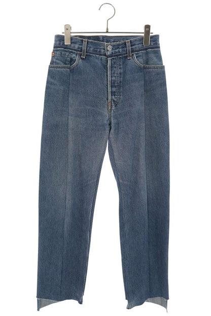 Vetements Reconstructed Denim Indigo Button-Fly Jeans Size S