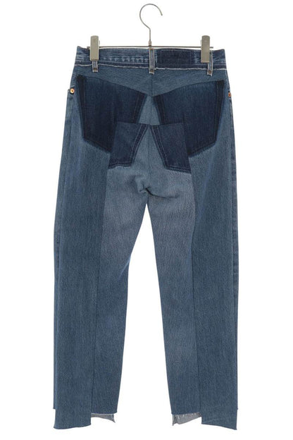 Vetements Reconstructed Denim Indigo Button-Fly Jeans Size S