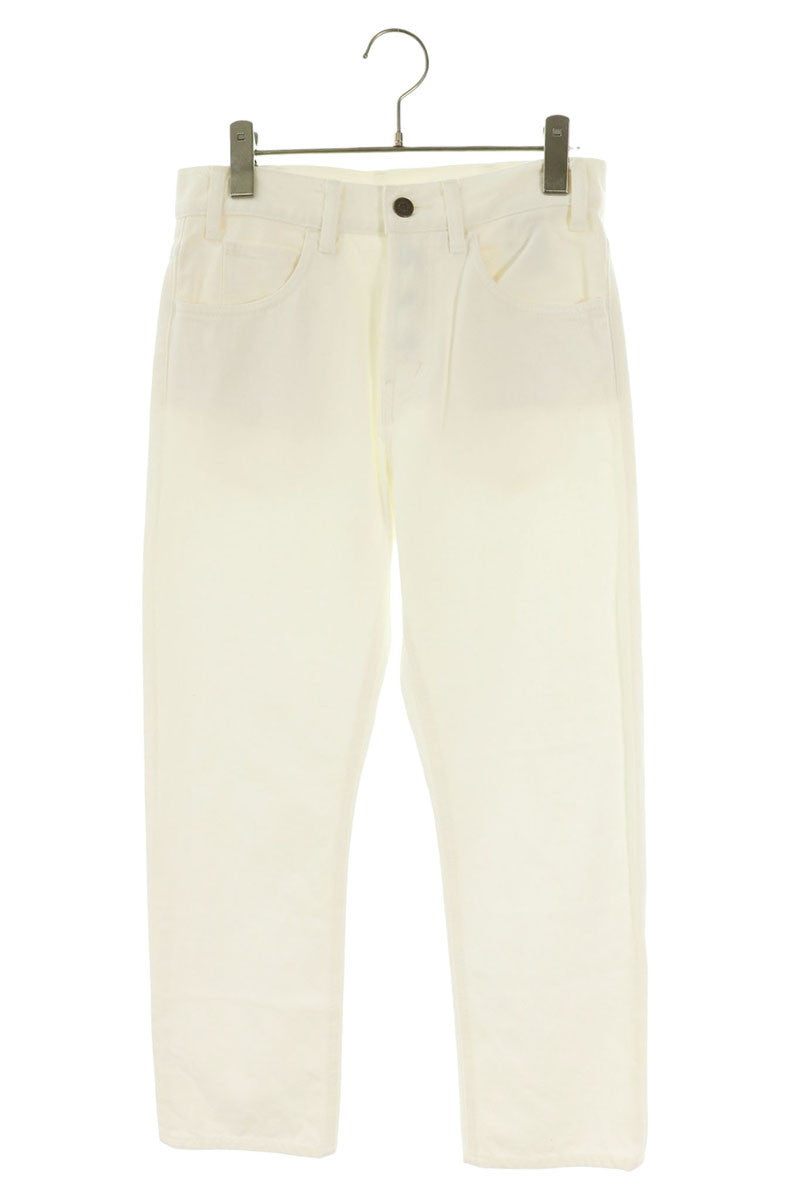 Celine White Button-Fly Straight Jeans Size 24