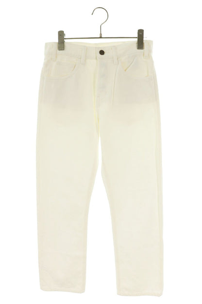 Celine White Button-Fly Straight Jeans Size 24