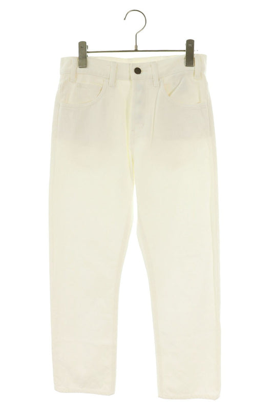 Celine White Button-Fly Straight Jeans Size 24