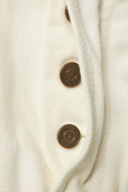 Celine White Button-Fly Straight Jeans Size 24