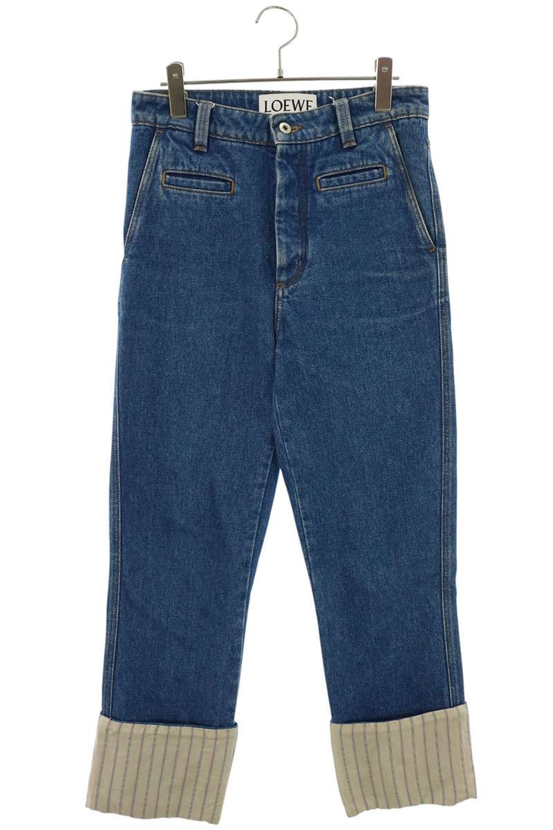 Loewe Stripe Panel Fisherman Denim Jeans Indigo Size 34