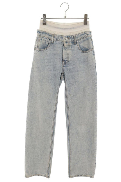 Alexander Wang Layered Washed Denim Button Fly Jeans Size 24