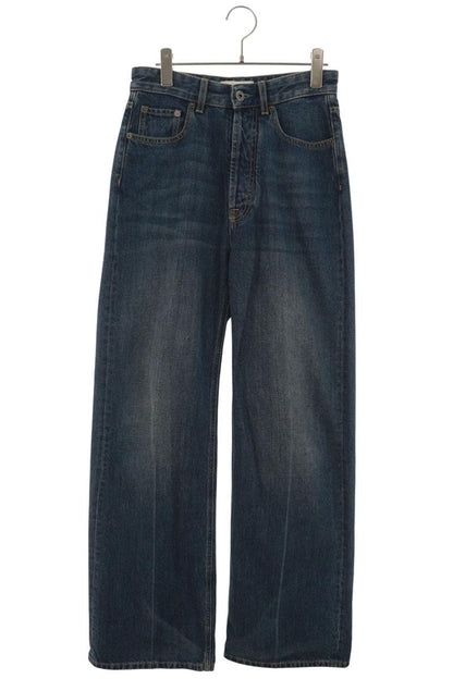 Miu Miu Logo Patch Washed Flare Denim Jeans Size 24
