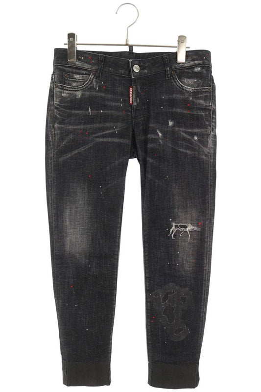 Dsquared2 DSQUARED Painted Distressed Jeans Black Size 38