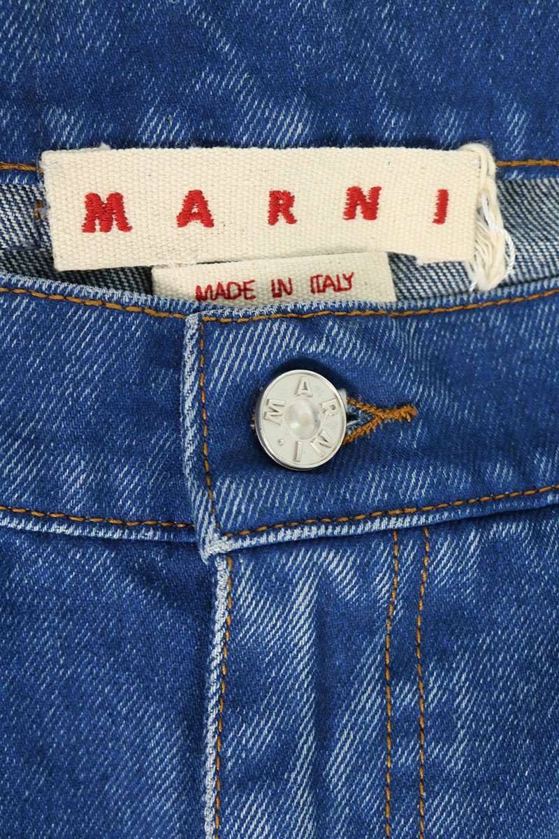 MARNI Logo Patch Denim Jeans Indigo Size 38