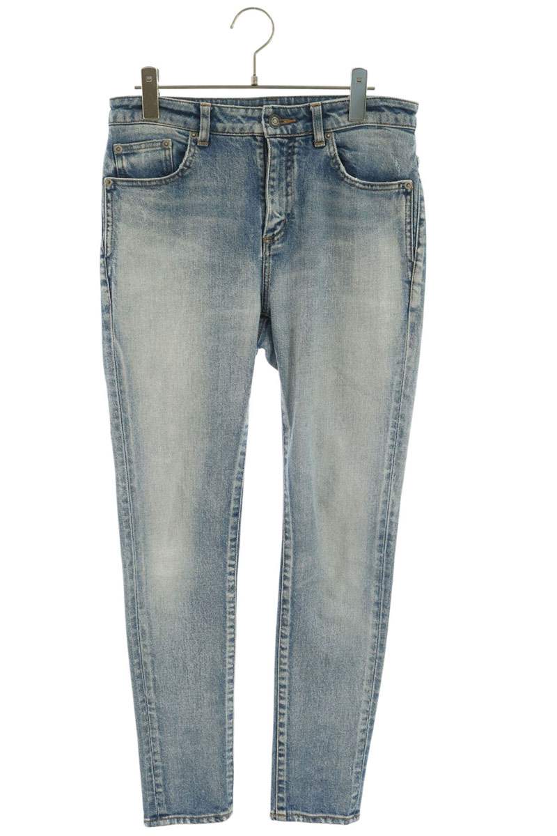 SAINT LAURENT PARIS Washed Skinny Jeans Indigo Size 28 Inch