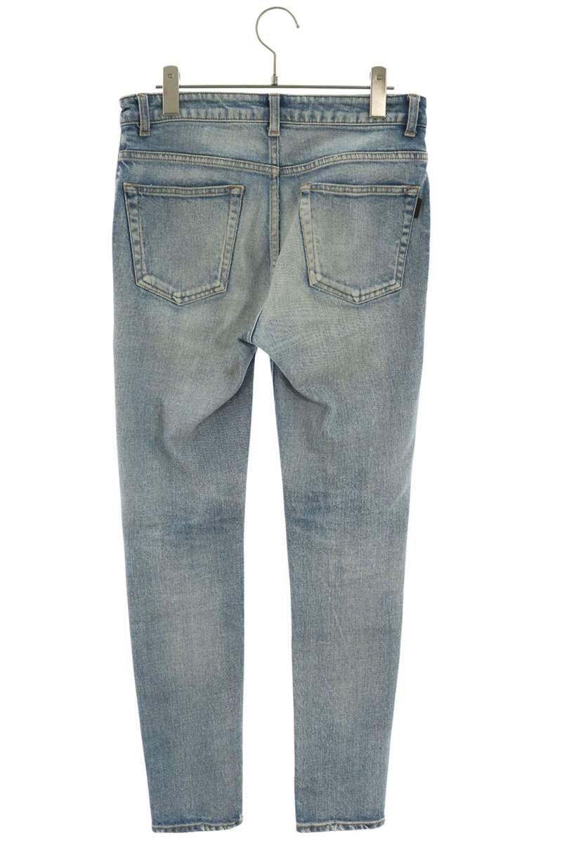 SAINT LAURENT PARIS Washed Skinny Jeans Indigo Size 28 Inch