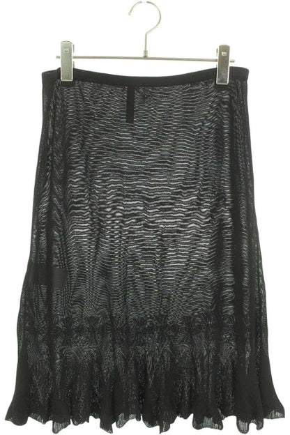 Chrome Hearts CH Plus Logo Lace Skirt Black Rayon Size L