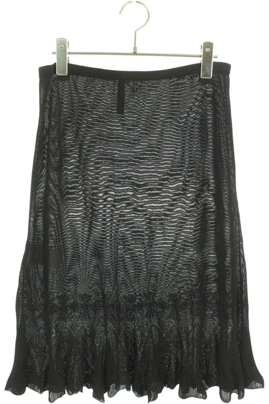 Chrome Hearts CH Plus Logo Lace Skirt Black Rayon Size L