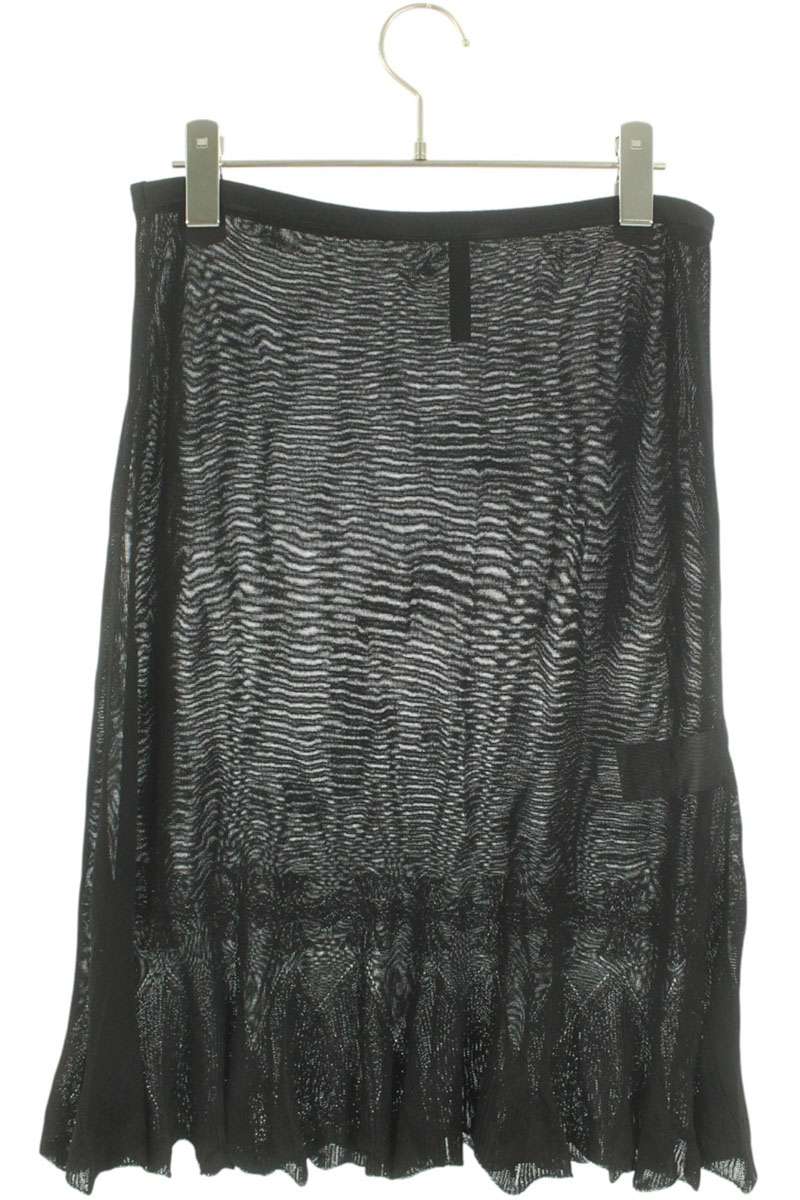 Chrome Hearts CH Plus Logo Lace Skirt Black Rayon Size L
