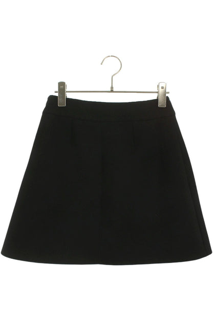 Celine Black Wool Mini Skirt Size 38