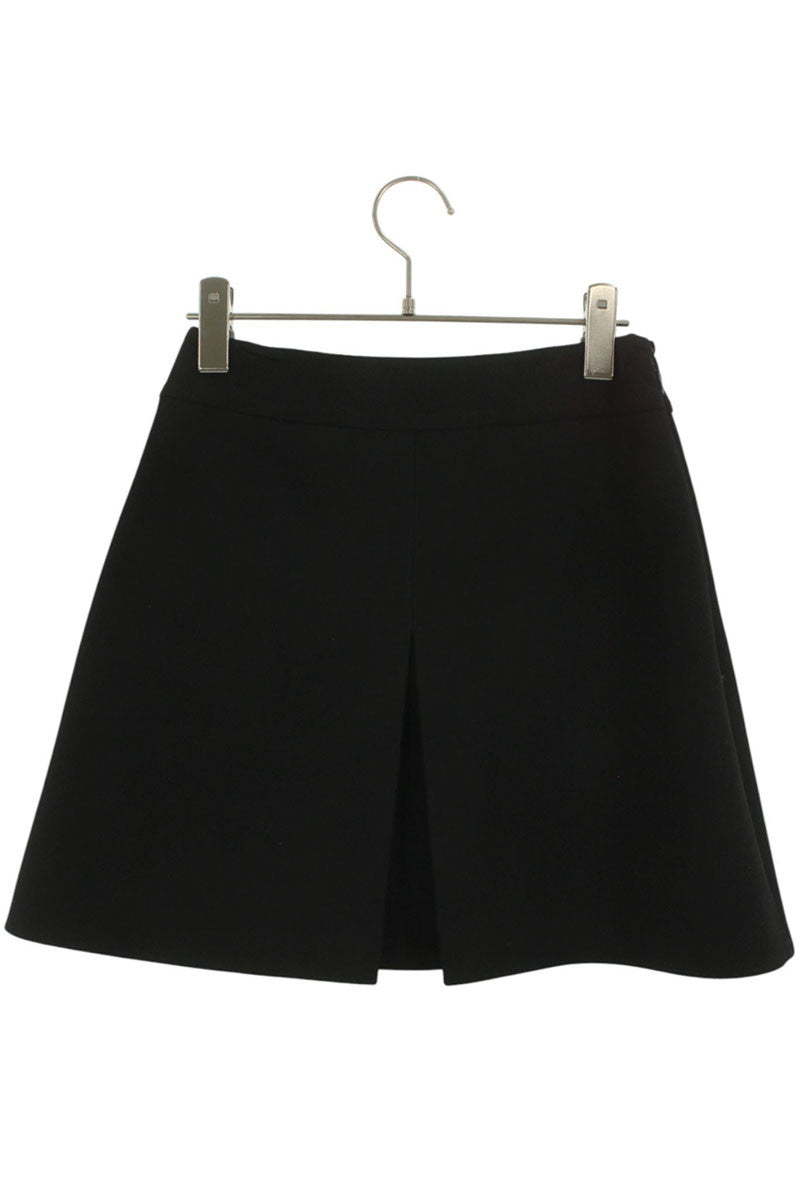 Celine Black Wool Mini Skirt Size 38