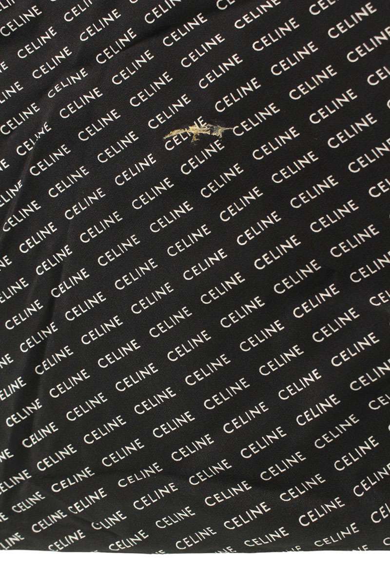 Celine Logo All-over Print Silk Maxi Skirt Size 34