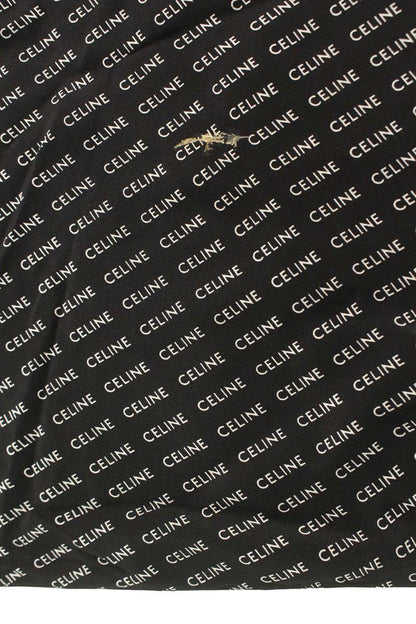 Celine Logo All-over Print Silk Maxi Skirt Size 34