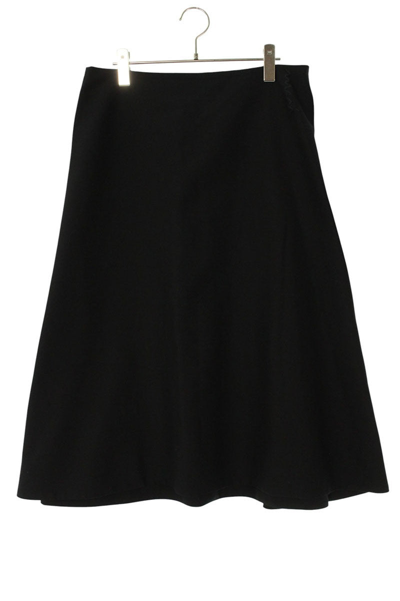 Marni 24AW Black Wool Flare Skirt Size 42