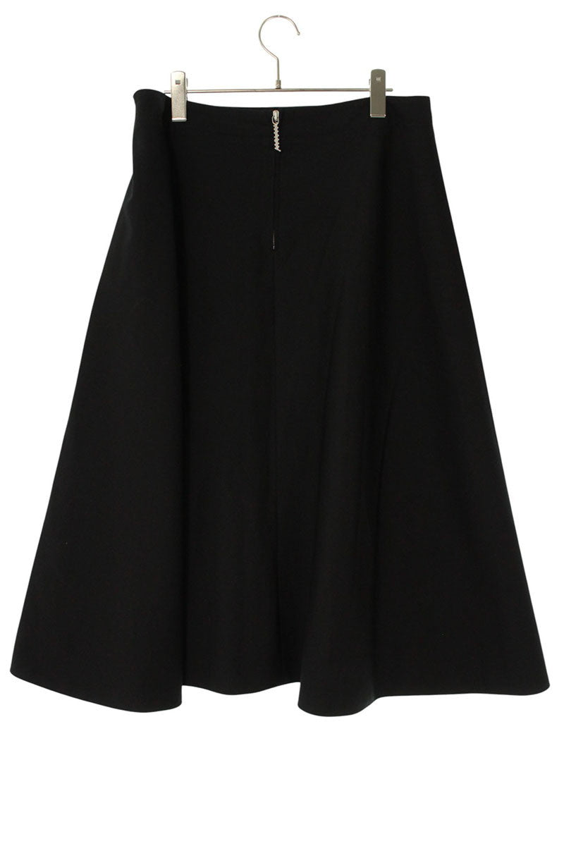 Marni 24AW Black Wool Flare Skirt Size 42