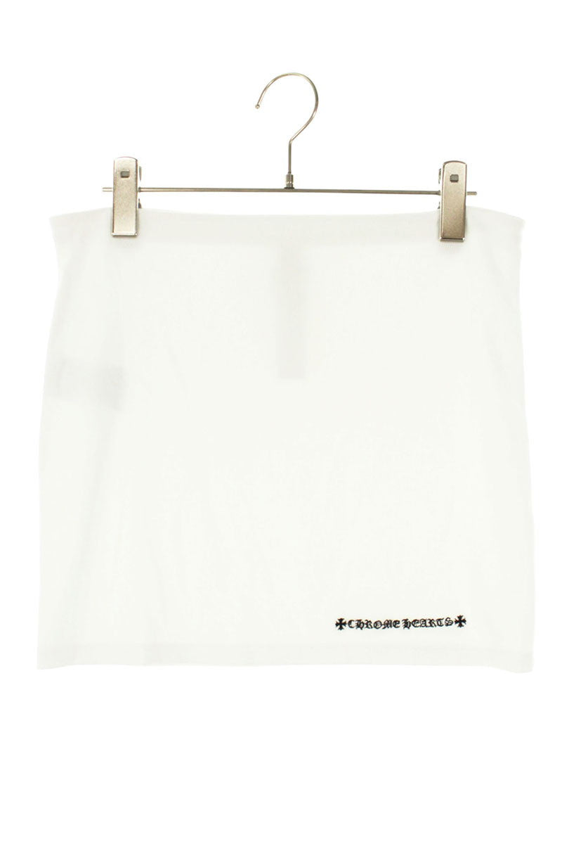 Chrome Hearts YNOT Vine Dagger Embroidery Skirt White Size S