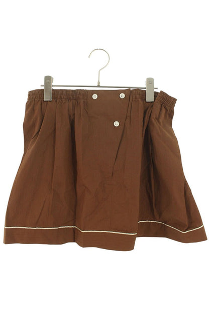 Prada Brown Cotton Mini Skirt Size 36