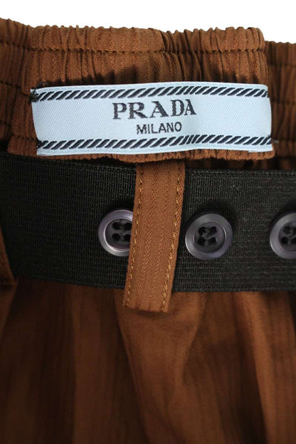 Prada Brown Cotton Mini Skirt Size 36