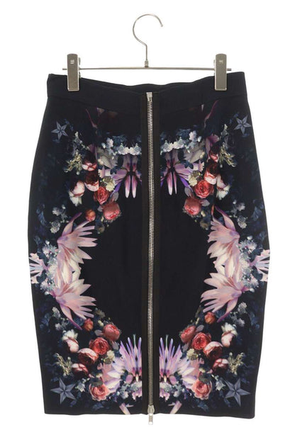 Givenchy Black Floral Print Skirt Size 40