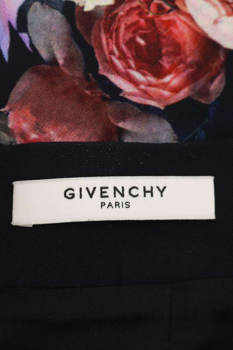 Givenchy Black Floral Print Skirt Size 40