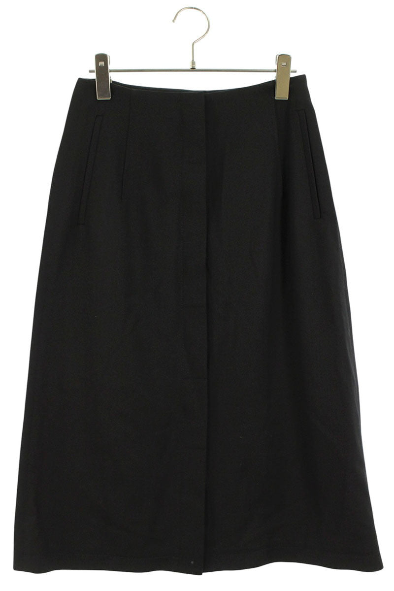 Acne Studios Black Poly-Wool Midi Skirt Size 36