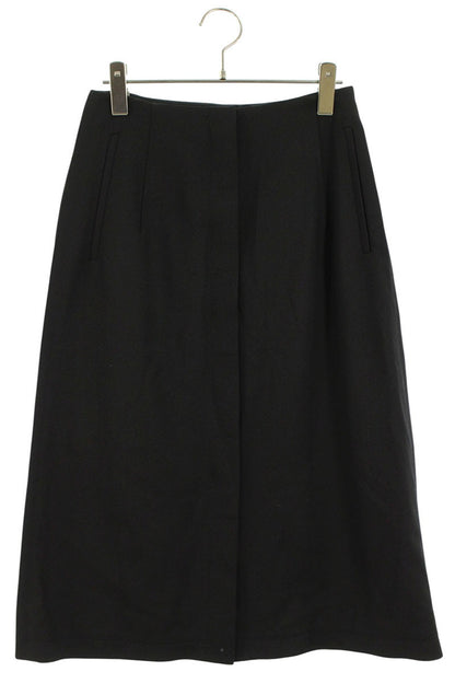 Acne Studios Black Poly-Wool Midi Skirt Size 36