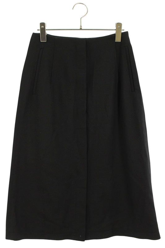 Acne Studios Black Poly-Wool Midi Skirt Size 36