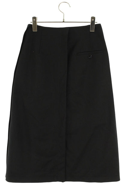 Acne Studios Black Poly-Wool Midi Skirt Size 36