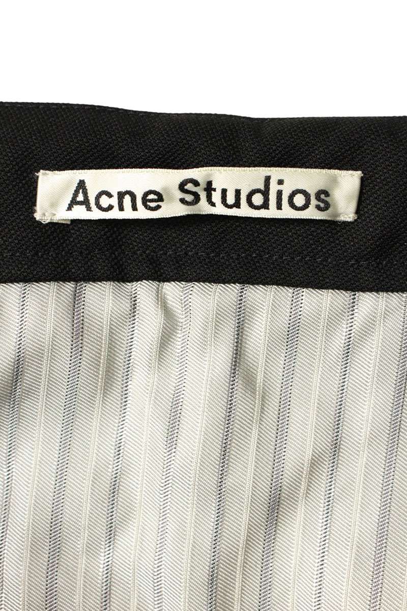 Acne Studios Black Poly-Wool Midi Skirt Size 36